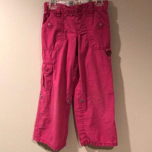 🌺 OLD NAVY Lightweight Pink Cargo Pants/Capris - Picture 1 of 8